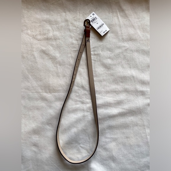 NWT INC International Concepts Skinny Brown Belt with Gold Hardware - Picture 3 of 4